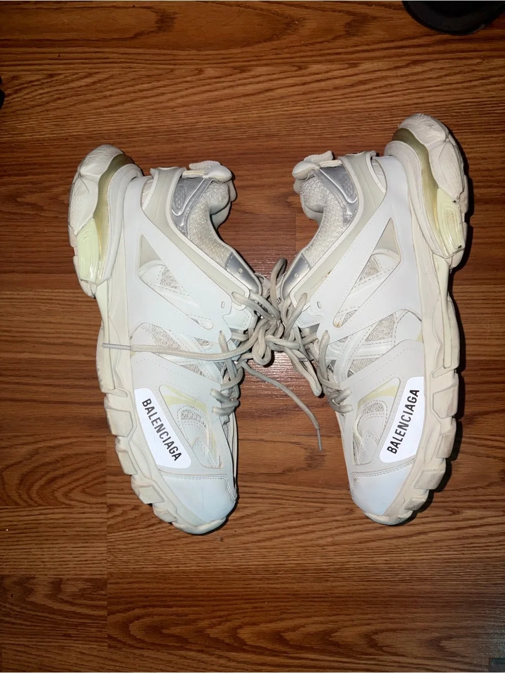 Balenciaga White Chunky Lace-Up Sneakers